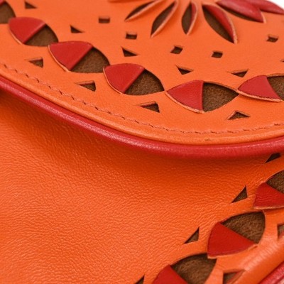 Christian Dior Orange Red Saddle Handbag RU0062 126046 | eBay