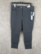 Old Navy High Rise Pixie Skinny Ankle Dress Pants Womens 10 Gray Pinstripe NWT