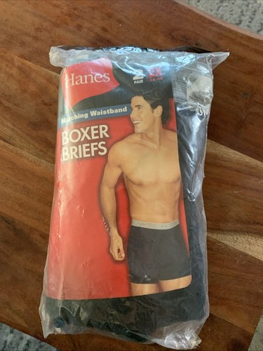 Mens Boxer Briefs 2XL Hanes 2 Pair 2003