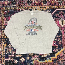 Chicago Cubs Baseball 2016 World Series Champions Gray MLB T-Shirt Men's X-Large