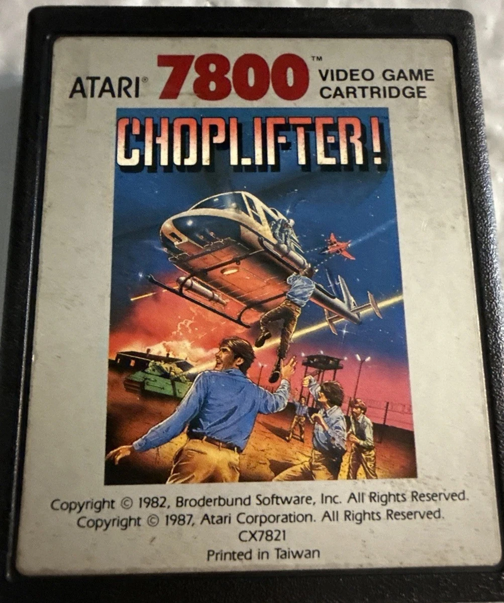 Jeu Atari 7800 Choplifter PAL Complet Boîte – Rare Trouvaille Pour Collectionneur