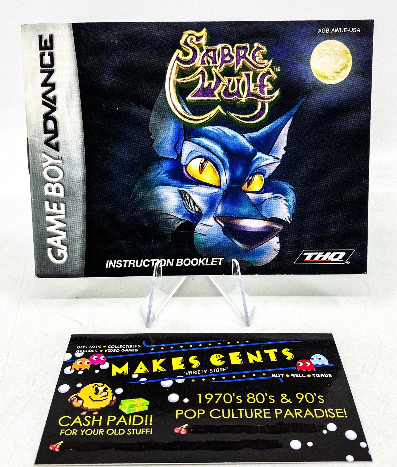 Sabre Wulf Manual Only  Instruction Booklet Nintendo Game Boy Advance Wolf THQ