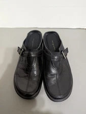 Easy Spirit Women's Size 8.5M  Slip On Mules, Black Leather
