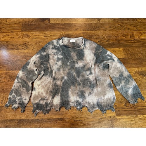 Fantastic Fawn Oversized Distressed Tie Dye Cotton Sweater Women’s Medium Boho