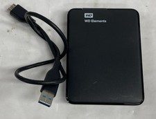 WD Elements 1TB Portable External Hard Drive USB 3.0 Black Tested Working