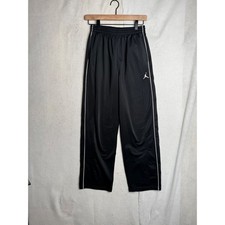 Jordan Boys XL Black Track Pants White Side Stripe Jumpman Logo 13-15 Years