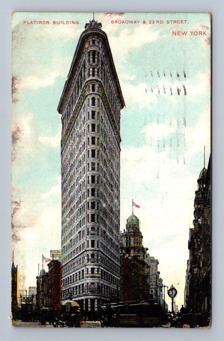Brooklyn Antique NEW YORK Postcard NEW YORK City Flatiron Building 1908