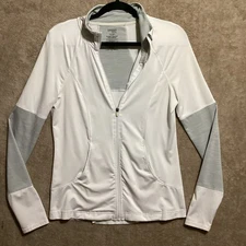 Danskin Women’s White Zip Up Yoga Jacket Size M