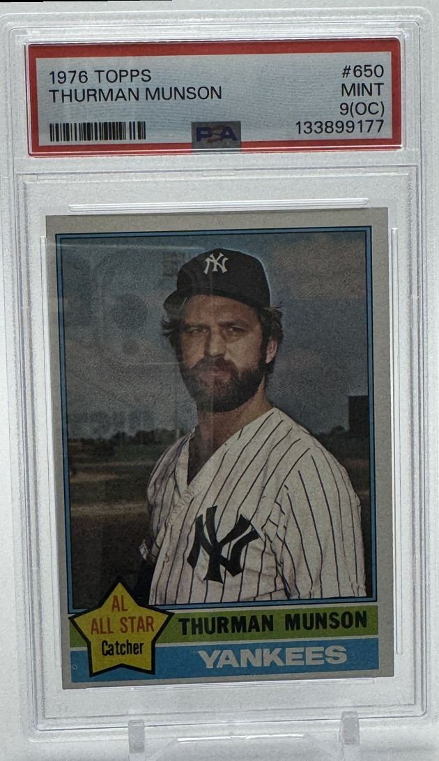1976 Topps Thurman Munson PSA 9 New York Yankees #650