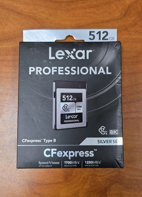 Lexar 512GB Professional Silver SE CFexpress Type B 512GB, Silver/Black 