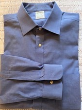 Brooks Brothers Milano Fit Dress Shirt Sz 16 35, Supina Cotton, Non-Iron Stretch