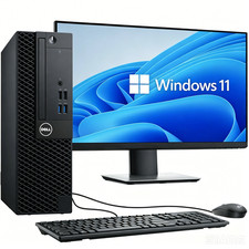 Dell 3050 SFF Desktop PC Intel i5-7th 32GB RAM 1TB SSD 24 Inch LED Win11 WiFi