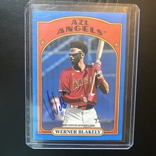 2021 Topps Heritage Minor League - Real One Auto Werner Blakely #ROA-WB Blue /99