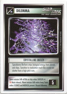 Star Trek CCG Crystalline Entity Near-Mint/NM Rare   Premier Beta 1995