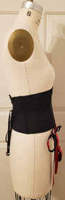 Cadolle Paris & Agent Provocateur Black Corset & Red Bottom Set