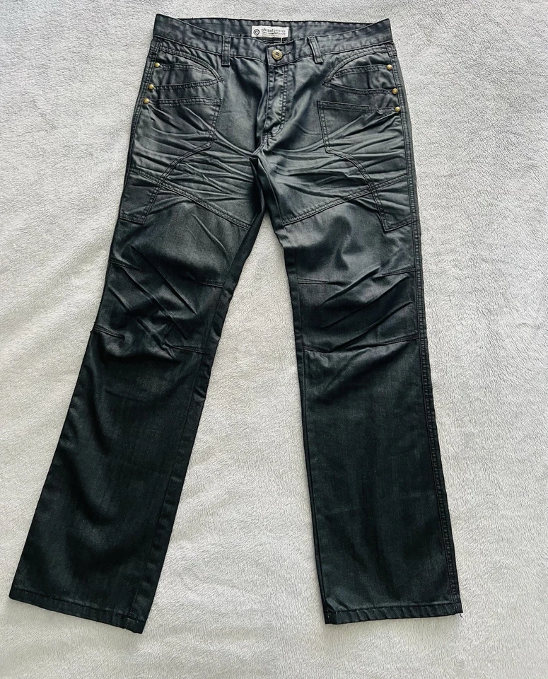 Chisel Men’s Jeans Sz 36 Black Multi Pocket Straight Leg As New - image 2 of 4