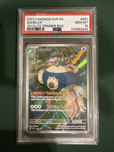 Pokémon Snorlax TCG 151 Elite Trainer Box Black Star Promo SVP 051 PSA 10!