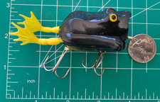 Vtg TOPWATER MOTO Powerpak Mechanical Frog Fishing Lure Spring Activated Bait A+