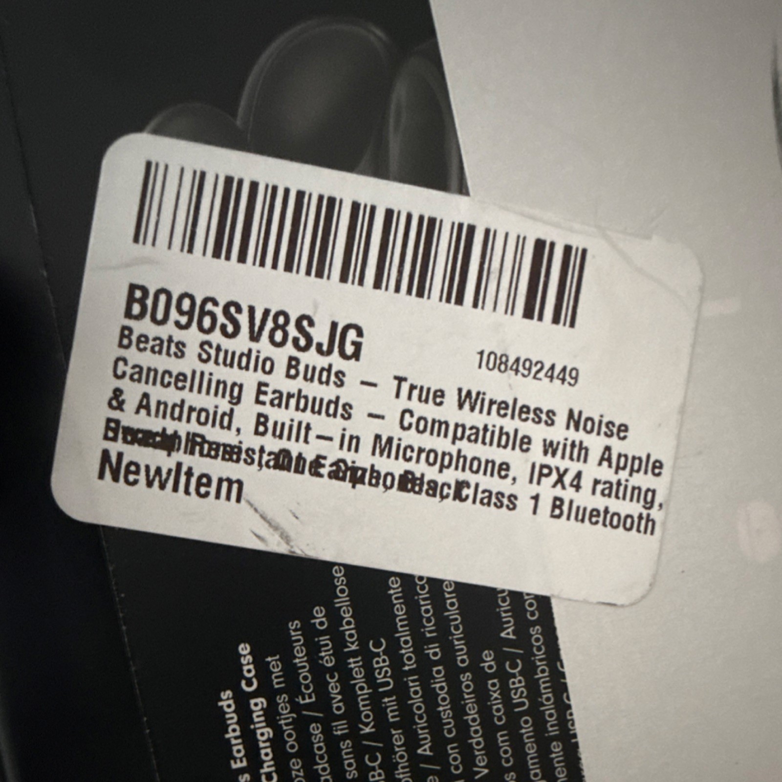 Beats by Dr. Dre Studio Buds True Wireless Noise Cancelling In-Ear Earbuds Black