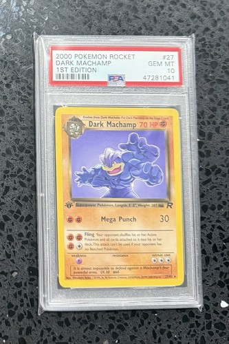 Dark Machamp (1st Edition) graded PSA 10 for sale on eBay