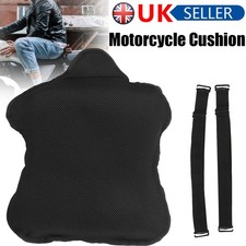 Motorcycle Comfort Gel Seat Cushion Universal Air Motorbike Pillow Pad Cover -UK