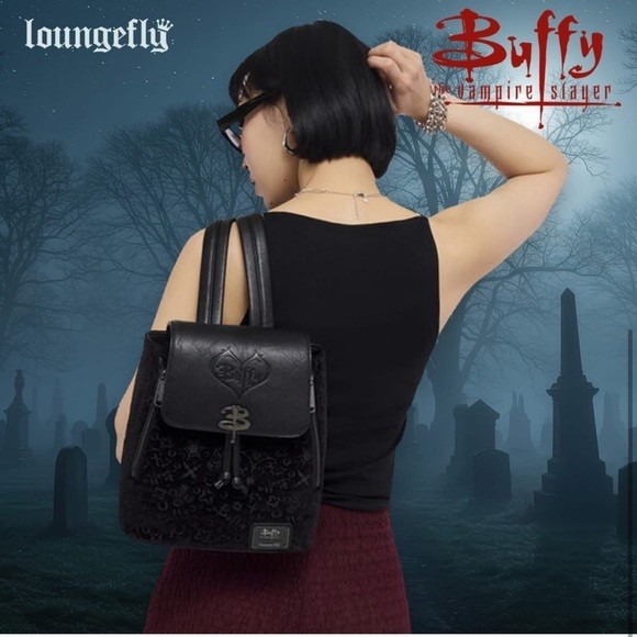 Loungefly x Buffy the Vampire Slayer Embossed Backpack Buffy The Vampire Slayer Loungefly Mini Backpack | Get Ready  main image 4