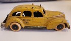 Vintage Cast Iron Metal 8" 1930'-40's Yellow Cab Taxi Car Reproduction  — photo 1