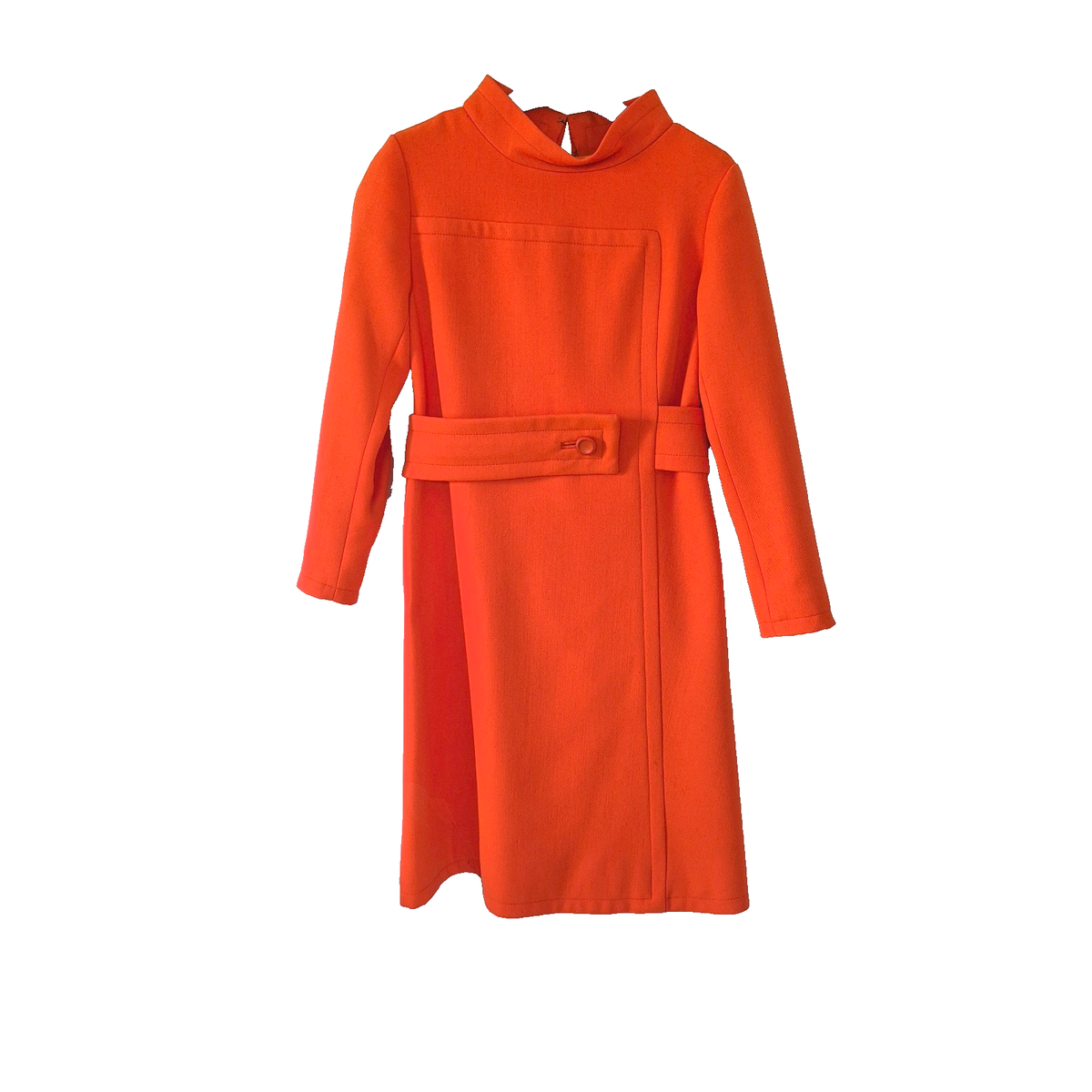 saks fifth avenue orange dress Vintage 1960s Saks Fifth Avenue Orange Wool Mod Dress / Jacket Medium