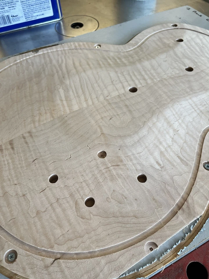 59 LP - Gorgeous Curly Maple - DIY Les Paul Guitar Top - Unfinished - Image 3 of 4