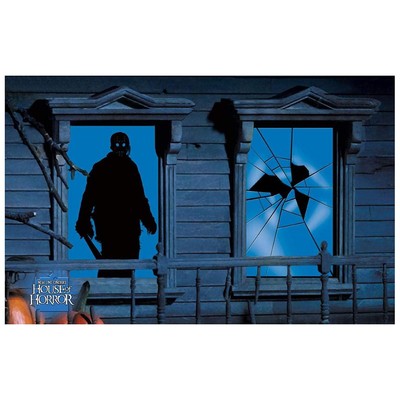 FREITAG DER 13. FENSTER-DEKO / Halloween Horror-Film Party Fensterbild Wandbild