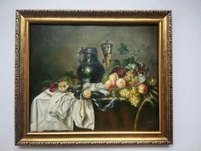 Classical Still Life Fruit Oil Painting Hand painted Canvas Framed Art Wall Deco