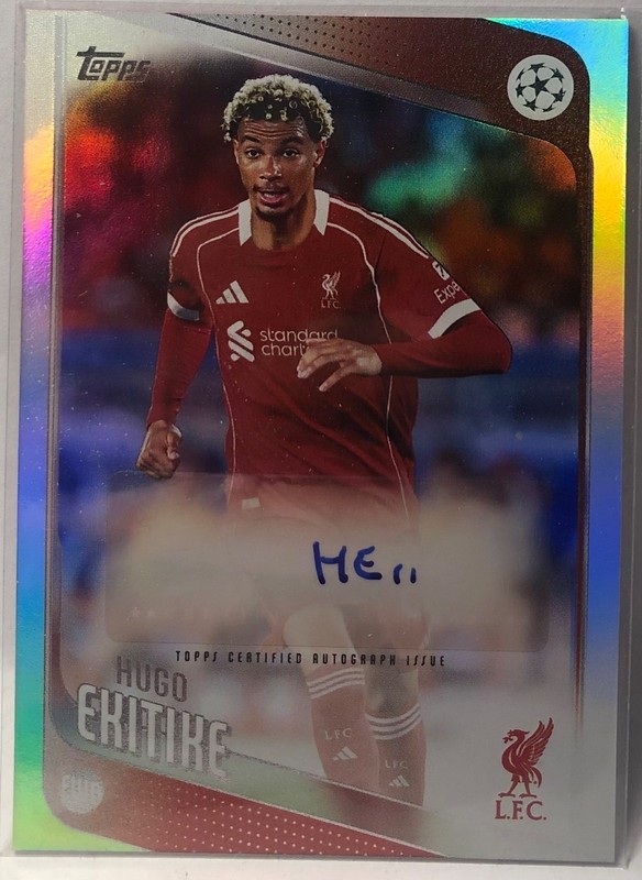 2025-26 Topps UEFA UCC Club Competition Hugo Ekitike Auto Liverpool #BA-HE