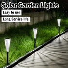 Solar Pathway Lights Dual Color Lamp Outdoor Garden Automatic LED Warm Driveway