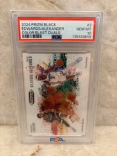 24 Panini Prizm Black Color Blast Anthony Edwards  Shai GilgeousAlexander PSA 10