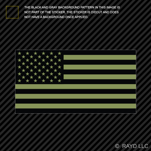 California Flag Decal Subdued OD Green California Flag Sticker - Decal - American Made California Flag Made In Usa - Foto 8