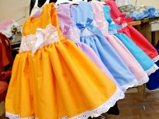 DREAM sale 12-18 MONTH BABY GIRLS sleeveless twirly summer lined dress 5 COLOURS