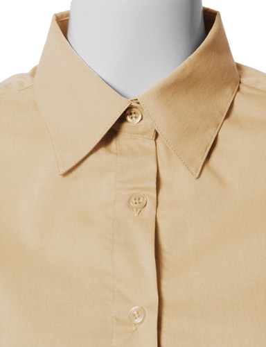 Womens Button Down Shirt Basic SLIM FIT Simple Short Sleeve Collared S010 - Picture 15 of 95