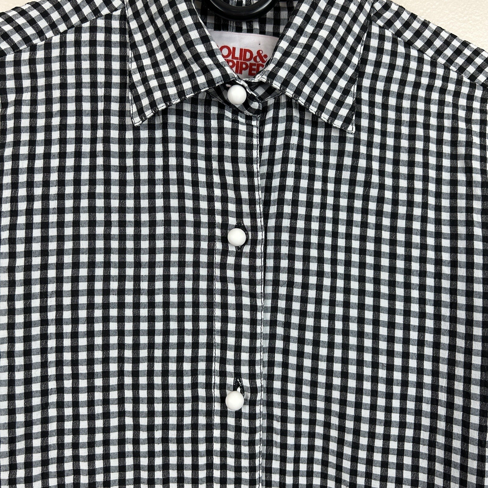 Solid & Striped Women's Gingham Button Down Shirt… - image 7