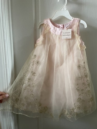 NWT Catherine Malandrino Mini Toddler Pink Easter Floral Dress Girls 3T - Picture 6 of 7