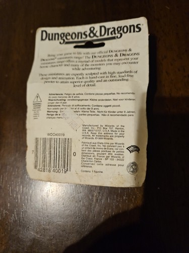 D&D Silver 25 Anniversary Miniature Minotauro WOC40019 Dungeons & Dragons Nuovo - Foto 2 di 2