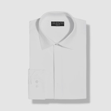 Alfani Men's White Slim Fit Formal Convertible-Cuff Dress Shirt 16-16.5 32-33