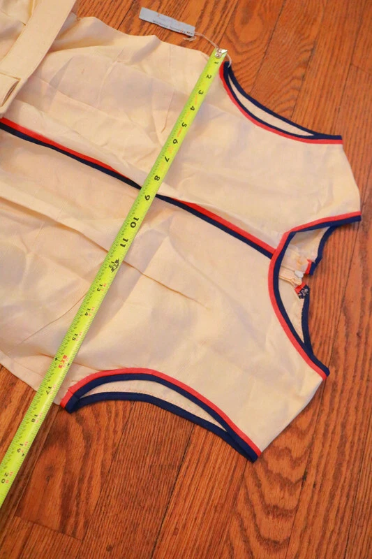 Vestido De Colección Seda Cruda NORMAN WIATT California MCM Moderno PEQUEÑO Hermoso GQ Foto 2 de 4