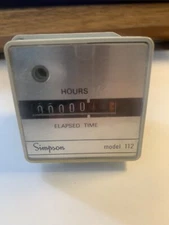 Vintage Simpson hour meter model 112 new vintage electrical part but no box