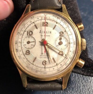 Airain Venus 188 movement, Mechanical (Hand-winding) Chronograph