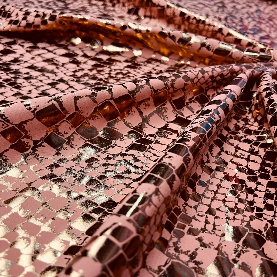 Animal Print Copper Snake I Spandex Fabric Stretch I 60 "wide by Yard I Swimwear - Image 2 of 4