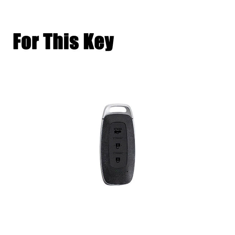 Zinc Alloy Leather Car Key Case Cover For Nissan Altima Sentra Maxima Qashqai Foto 2 de 4