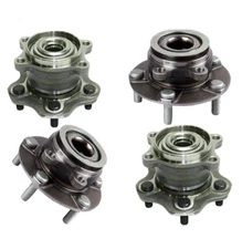 For 2008 2009 2010 - 2013 Nissan Rogue Awd Front & Rear Wheel Bearing & Hub