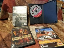Lot of 4 PS2 Games Tony Hawk's Pro Skater 4 & American Wasteland, Pirates, Etc