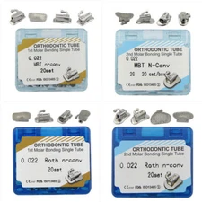 80 Pcs Dental Orthodontic Buccal Tube Non-convertible 1st 2nd Molar MBT Roth 022