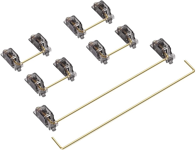ZugGear V2 PCB Mount Screw-in Stabilizers Smokey Gold Plated DUROCK V2 60/87 Kit